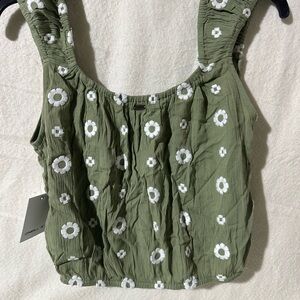 O'Neill Sage Green Floral Tank Top